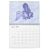 Sitzen von Mermaid Blue Kalender (Mär 2027)