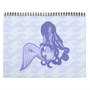 Sitzen von Mermaid Blue Kalender