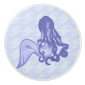 Sitzen von Mermaid Blue Keramikknauf (Vorderseite)