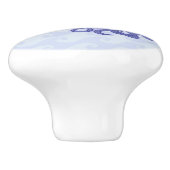 Sitzen von Mermaid Blue Keramikknauf (Seitenansicht)