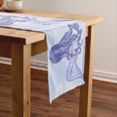 Sitzen von Mermaid Blue Kurzer Tischläufer (Beispiel)