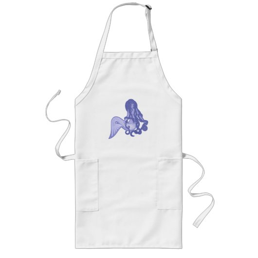 Sitzen von Mermaid Blue Lange Schürze (Vorne)
