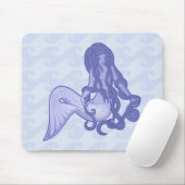 Sitzen von Mermaid Blue Mousepad (Mit Mouse)