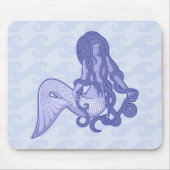 Sitzen von Mermaid Blue Mousepad (Vorne)