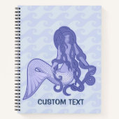 Sitzen von Mermaid Blue Notizblock (Vorderseite)