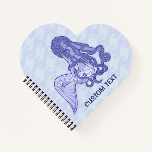 Sitzen von Mermaid Blue Notizblock (Vorderseite)