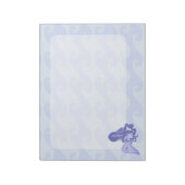 Sitzen von Mermaid Blue Notizblock (Rotiert)