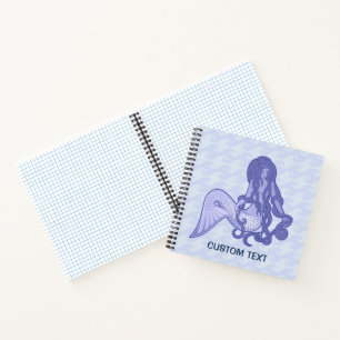 Sitzen von Mermaid Blue Notizbuch