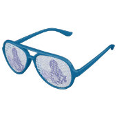 Sitzen von Mermaid Blue Partybrille (Schrägansicht)