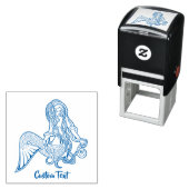 Sitzen von Mermaid Blue Permastempel (Beispiel)