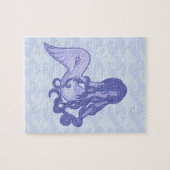 Sitzen von Mermaid Blue Puzzle (Horizontal)