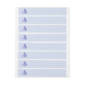 Sitzen von Mermaid Blue Rundum-Adressaufkleber (Bogen)