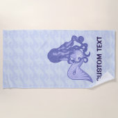 Sitzen von Mermaid Blue Strandtuch (Vorderseite)