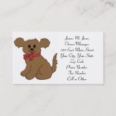 Sitzen von Tieren Visitenkarte (Rückseite)