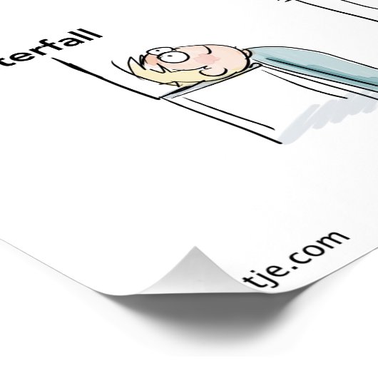 Sitzen, wenn man ein Kind ist. Poster (Ecke)