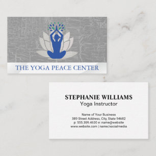 Sitzen Yoga-Pose Lotus Visitenkarte