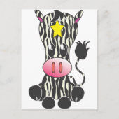 Sitzen Zebra Postkarte (Vorderseite)