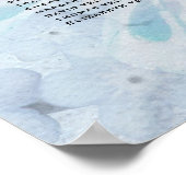 SITZENCHART - Dusty Blue Floral Poster (Ecke)