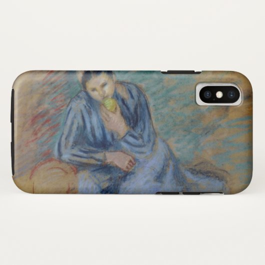 Sitzende Bauernfrauen schneiden einen Apfel Case-Mate iPhone Hülle (Rückseite (Horizontal))