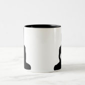 Sitzende Buddha-Silhouette-Tasse Zweifarbige Tasse (Mittel)