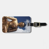 Sitzende Buddha-Statue Gepäckanhänger (Vorderseite horizontal)