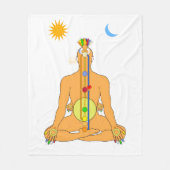 Sitzende Chakren Fleecedecke (Vorderseite)