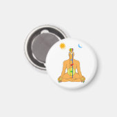 Sitzende Chakren Magnet (Vorderseite/Rückseite)