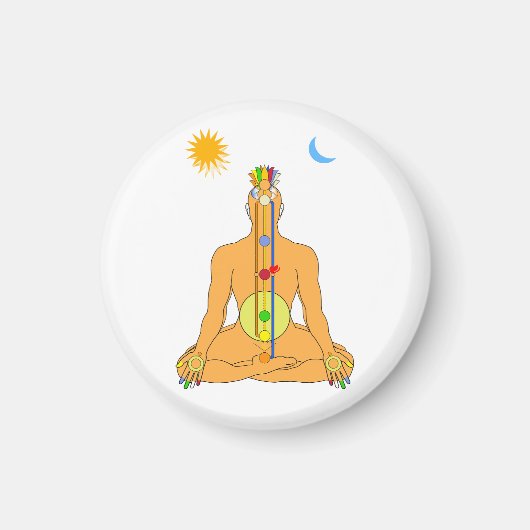 Sitzende Chakren Magnet (Vorne)