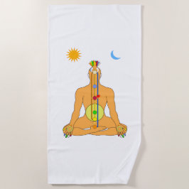 Sitzende Chakren Strandtuch