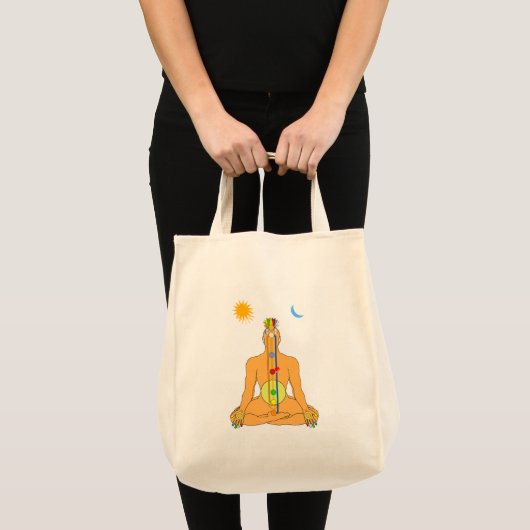Sitzende Chakren Tragetasche (Vorderseite (Produkt))