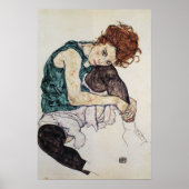 Sitzende Frau, Egon Schiele, 1917, 16W x 24H Poster (Vorne)