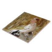 Sitzende Frau in einem Wald (Elegante Schönheit) Fliese (Seite)