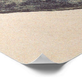 Sitzende Frau mit Kopf auf Kniekanvas drucken Poster (Ecke)