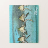 Sitzende Frösche Puzzle (Vertikal)