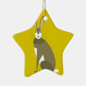 Sitzende Hasen Keramikornament (Rechts)