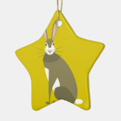 Sitzende Hasen Keramikornament (Links)