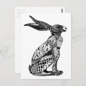 Sitzende Hasen Postkarte (Vorne/Hinten)