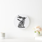 Sitzende Hasen Runde Wanduhr (Zuhause)