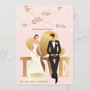 Sitzende hübsche Einladung