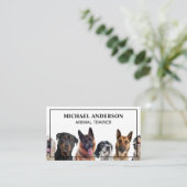 Sitzende Hunde | Dog Trainer Visitenkarte (Stehend Vorderseite)