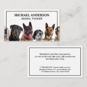 Sitzende Hunde | Dog Trainer Visitenkarte (Vorne/Hinten)