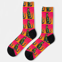 Sitzende Katze Novelty Socken