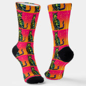 Sitzende Katze Novelty Socken (Gewinkelt)