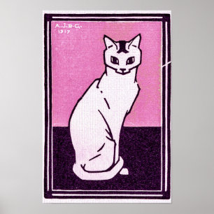 Sitzende Katze von Julie de Graag Poster