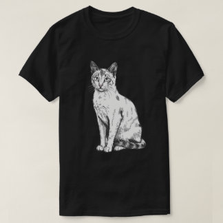 Sitzende Katzenkunst T-Shirt