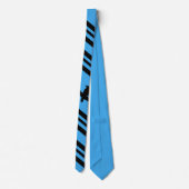 Sitzende Krähe, blau Krawatte (Rückseite)