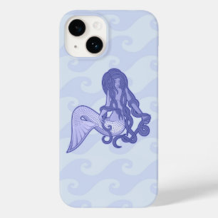 Sitzende Meerjungfrau Blau Case-Mate iPhone 14 Hülle