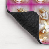 Sitzende Meerjungfrauen rosa Mousepad (Ecke)