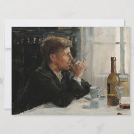 Sitzende Menschen verloren in Gedanken an den Tisc Karte