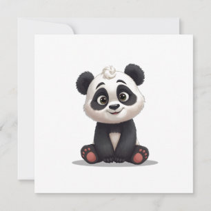 Sitzende Panda-Bär-Cartoon-Illustrationskunst